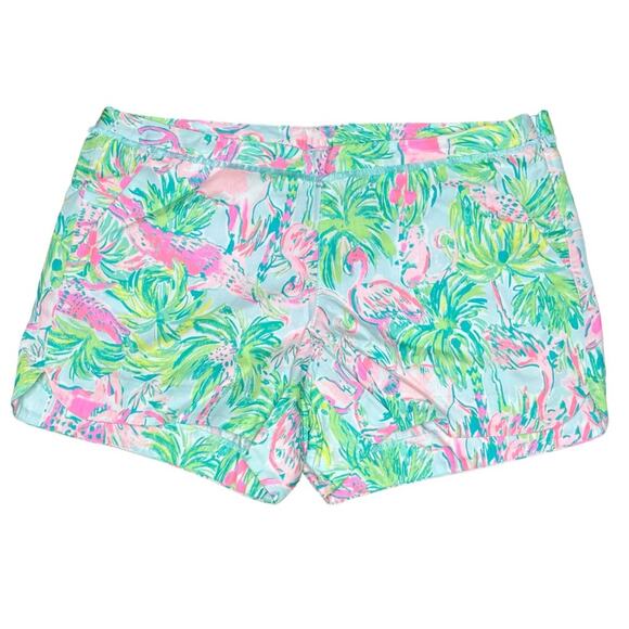 Lilly Pulitzer Adie Short Seasalt Blue on Parade Women’s Sz 10 - Picture 4 of 7